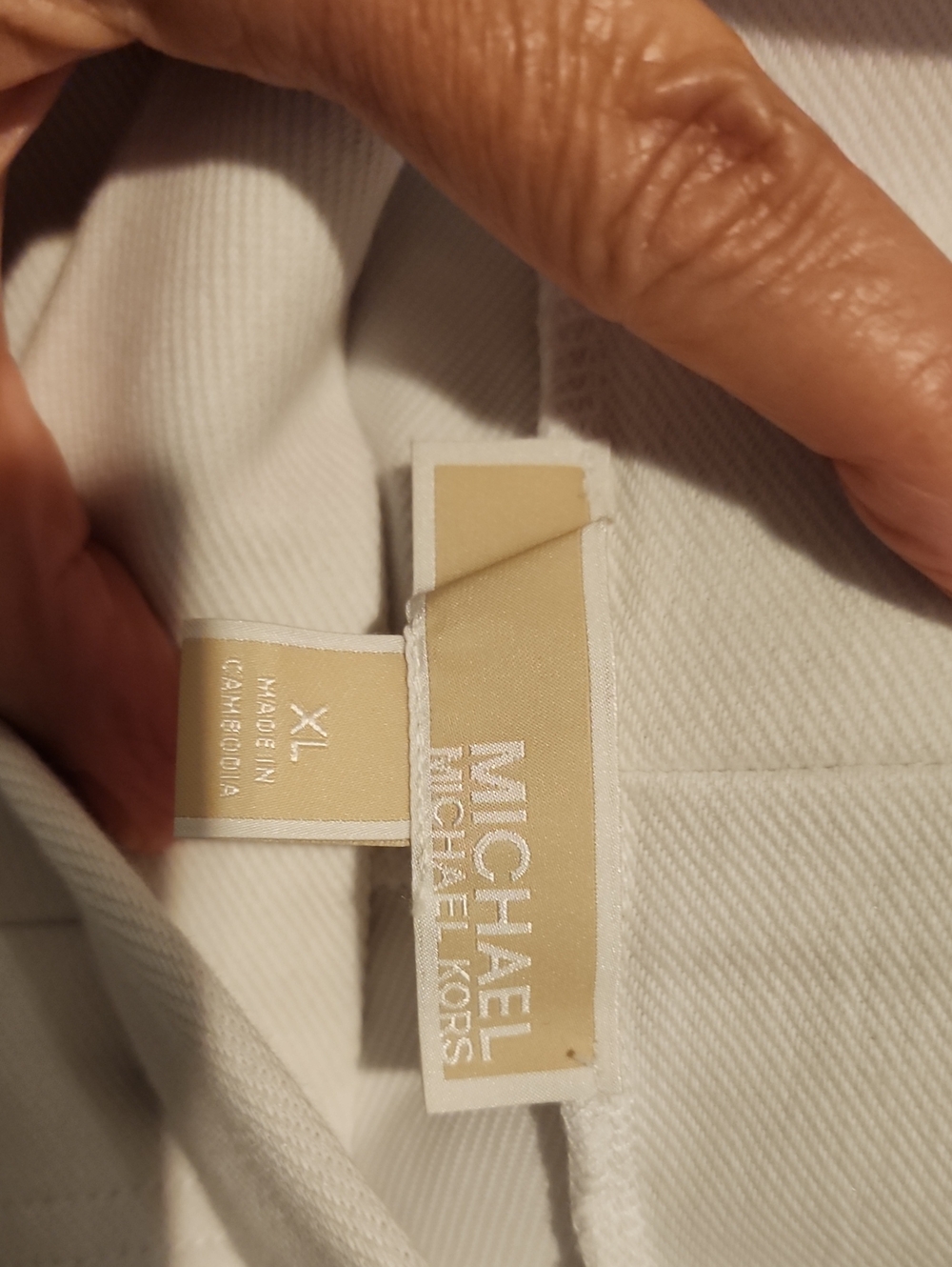 Michael Kors White Ponte Pull-On Pants XL - Picture 3 of 3
